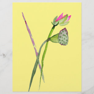 Papier Lotus rose Fleur Zen Art bouddhiste