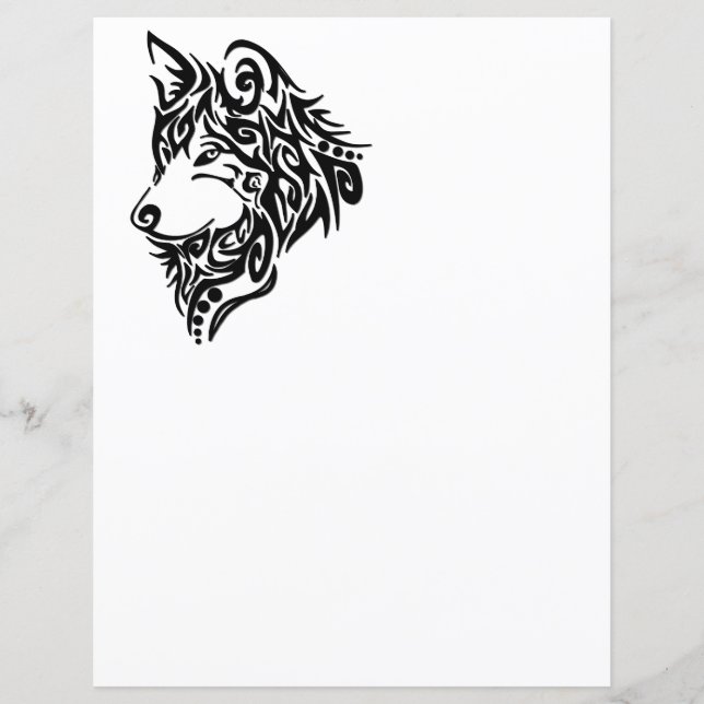 Papier Loup tribal (Devant)