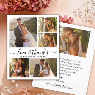 Papier Love and Thanks Photo Collage Mariage Merci
