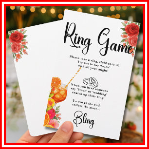 Papier Love at First Spritz Ring Game Fête des mariées Ga