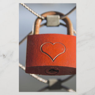 Papier Love Heart Padlock