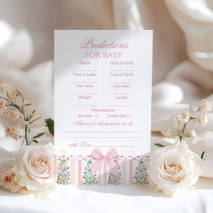 Papier Love Shack Baby Prédictions pour bébé Coquette Bow