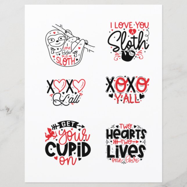 Papier Love Valentines Day Citations romantiques (Devant)