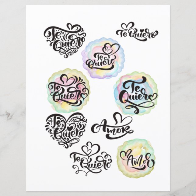 Papier Love Valentines Day Citations romantiques (Devant)