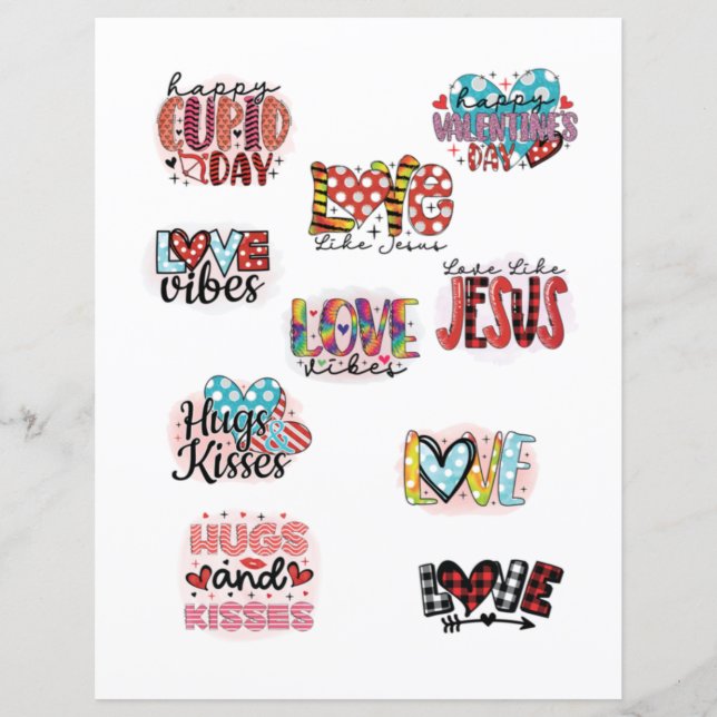 Papier Love Valentines Day Romantic Scrapbook éléments (Devant)