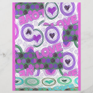 Papier Lovely Love Heart Motif Art Imprimer