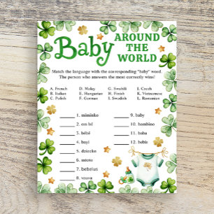 Papier Lucky Charm Baby autour du monde jeu de douche