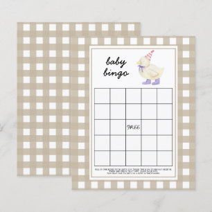 Papier Lucky Duck Baby shower jeu de bingo