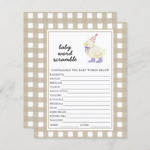 Papier Lucky Duck Baby Word Scramble Jeu