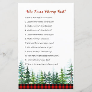 Papier Lumberjack Red Plaid Qui Connaît Maman Meilleur Je