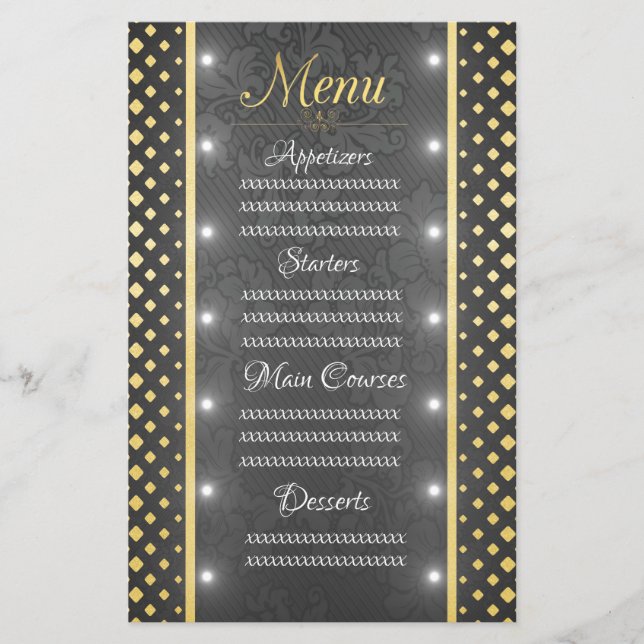 Papier Lumières or et noires (Devant)