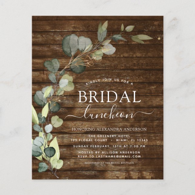 Papier Luncheon de Baby Shower de Fiançailles sur Budget  (Devant)