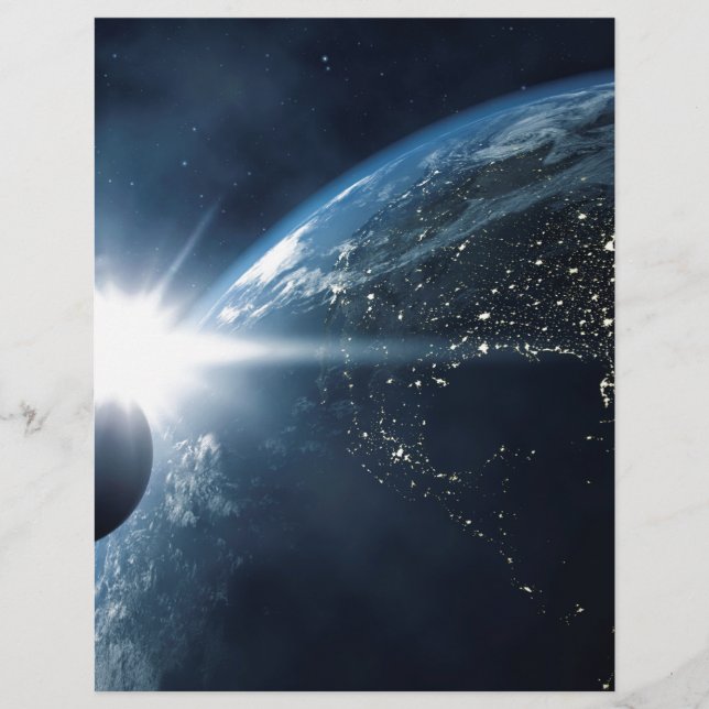 Papier lune de terre et soleil (Devant)