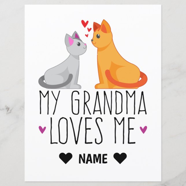 Papier Ma grand-mère m'aime (Devant)
