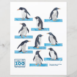 Papier Mabell's Zoo Penguin Cutouts
