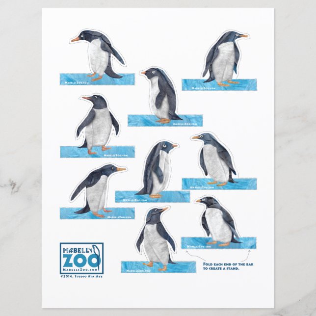 Papier Mabell's Zoo Penguin Cutouts (Devant)