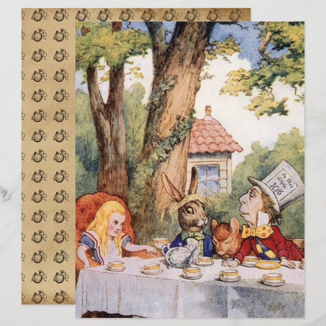 Papier Mad Hatter : Wonderland Wardrobe Merveilles (Devant / Derrière)