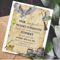 Magic Wizard Witch School Owl Anniversaire