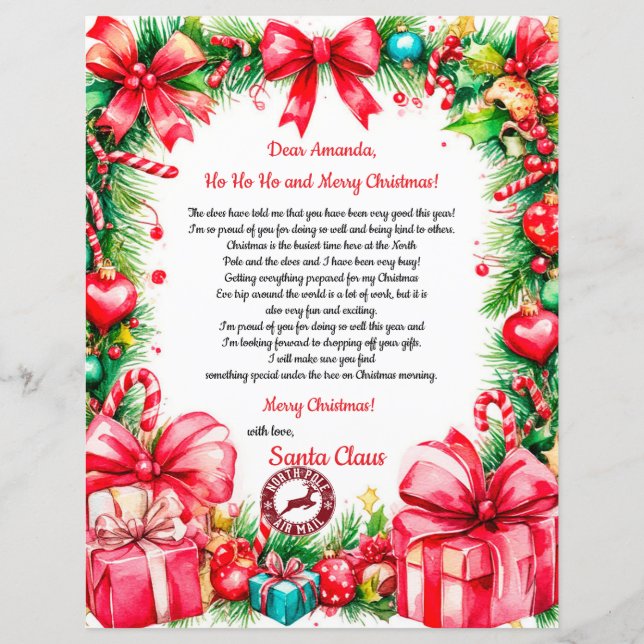 Papier Magical Personalized Letter from Santa Claus (Devant)