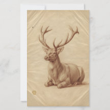 Magnifique cerf faune peinture à l'huile - Cerf él