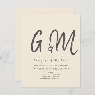 Papier Magnolia Cream Typographie Mariage moderne