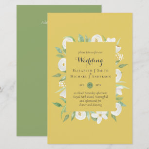 Papier Magnolia d'Olive de moutarde Mariage budgétaire In