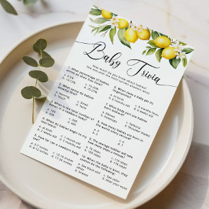 Papier Main squeeze citron bébé trivia jeu