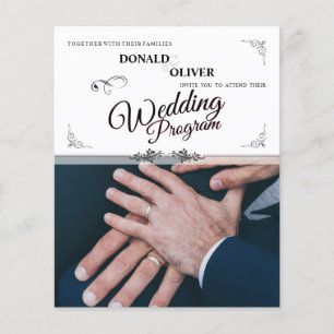 Papier Mains d'un couple de Mariages gais avec anneaux