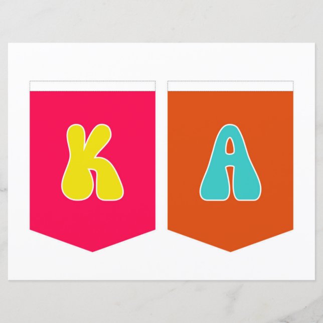 Papier Maligayang Kaarawan Banner KA (Devant)