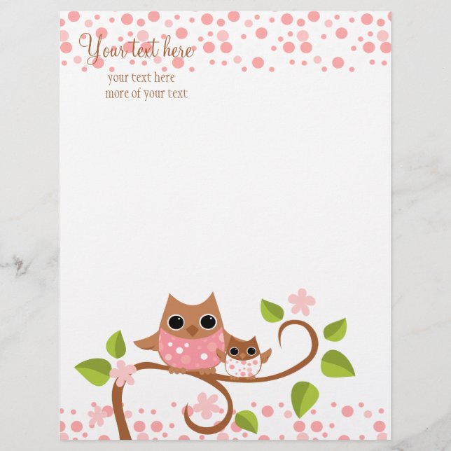 Papier Mama et Baby Owl (Devant)