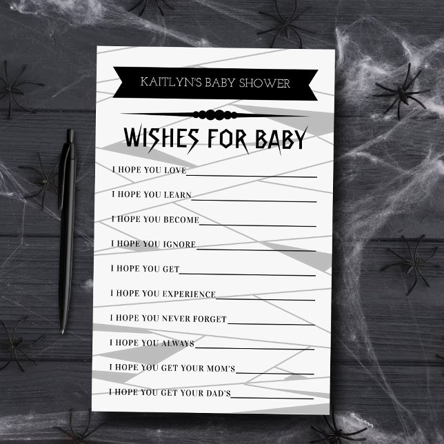 Papier Maman à être | Voeux Baby showers d'Halloween (Créateur téléchargé)