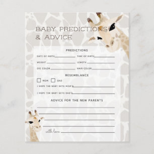 Papier Maman & Baby Giraffe Baby Predictions & conseils