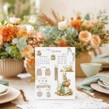 Maman Bunny et Baby shower citrouille Jeu de devin