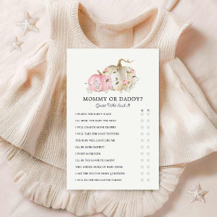 Papier Maman ou papa fille Baby shower d'automne jeu