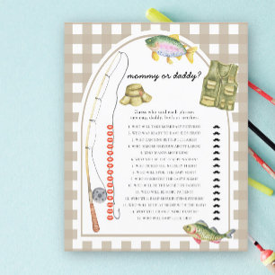 Papier Maman ou Papa Pêcheur jeu de baby shower