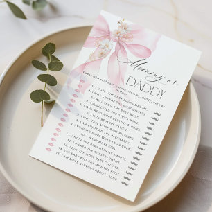 Papier Maman ou papa Pink Bow Guess Who Floral jeu