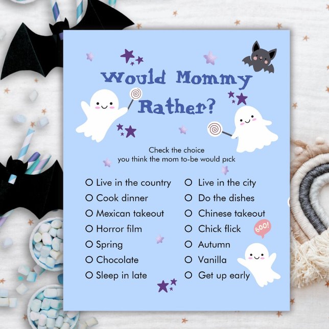 Papier Maman Plairait ? Jeu Baby shower Halloween garçon (Créateur téléchargé)
