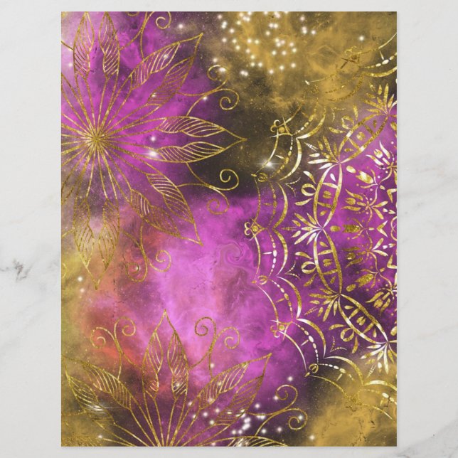 Papier Mandala galaxy Yoga spirituel abstrait (Devant)
