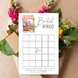 Papier Marché aux fleurs Jeu de bingo de douche nuptiale