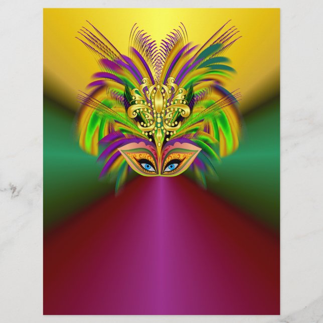 Papier Mardi-Gras-Mask-The-Queen-V-2 (Devant)