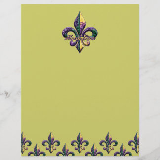 Papier Mardi Gras perle Fleur de lis 2