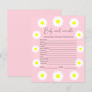 Papier Marguerites - Jeu de mots mêlés   Jeu de Baby Show