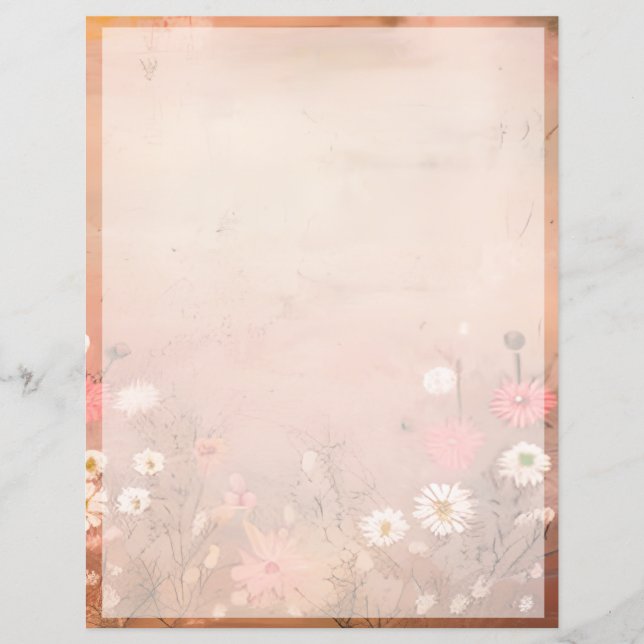 Papier marguerites vintages (Devant)