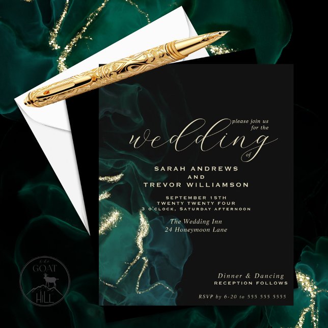 Papier Mariage à petit budget Encre à alcool vert océan p (Créateur téléchargé)