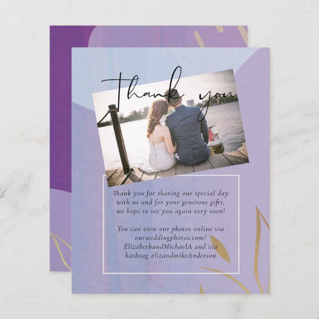 Papier Mariage Abstrait moderne scandinave japonais (Devant / Derrière)