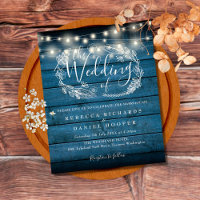 Mariage avec Guirlande de Bois Rustique Budget Ble
