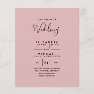 Papier Mariage bilingue espagnol BODA anglais Budget