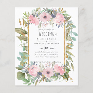 Papier Mariage Boho rose pâle