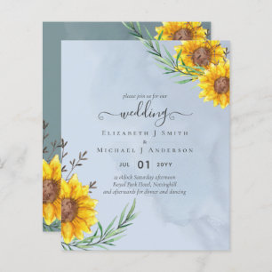 Papier Mariage Boho rustique Dusty Blue Sage