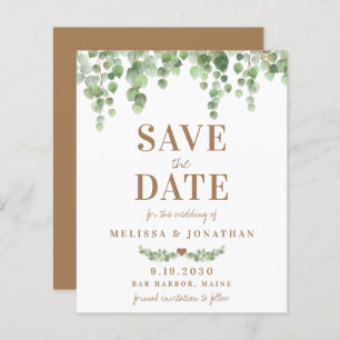 Papier Mariage Botanique Moderne Eucalyptus Enregistrer L